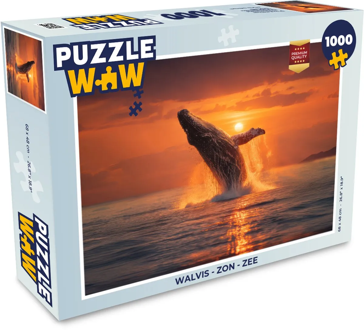 PuzzleWow Walvis Zon Zee Puzzel