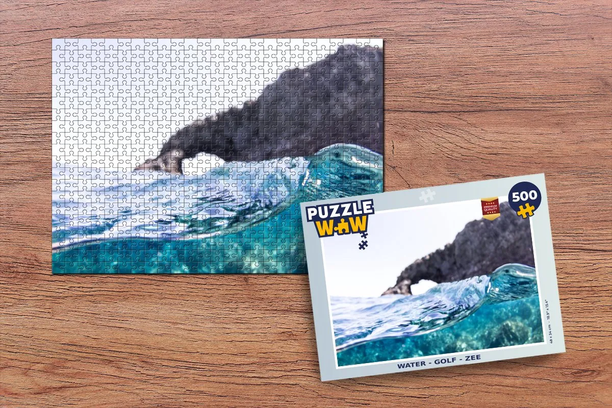 PuzzleWow Legpuzzel 500 Stuks - Golf & Zee - Multicolor