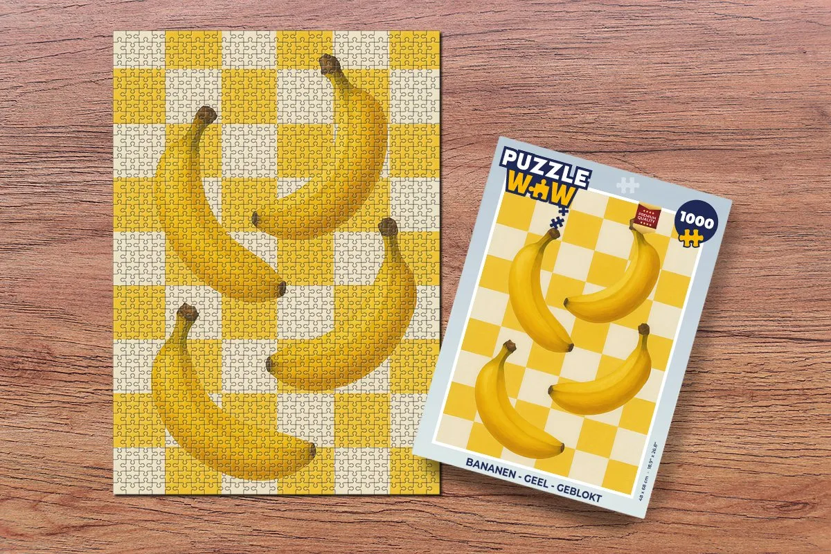 PuzzleWow Legpuzzel Bananen 1000 Stuks - Geel