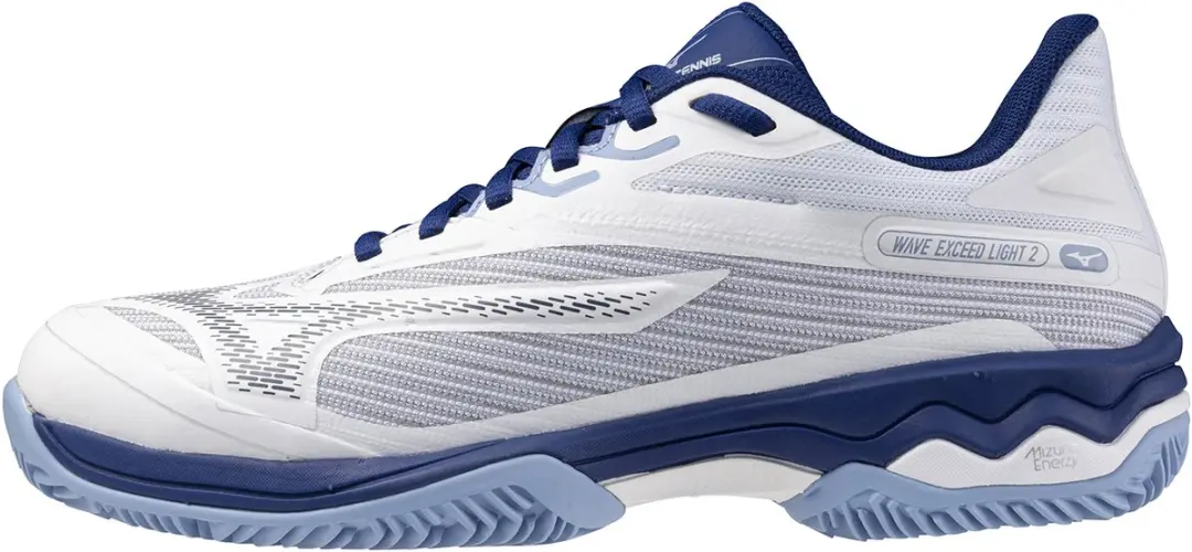 Mizuno WAVE EXCEED LIGHT 2 CC Tennisschoenen - Dames - 39 - Wit - afbeelding 5 van 6