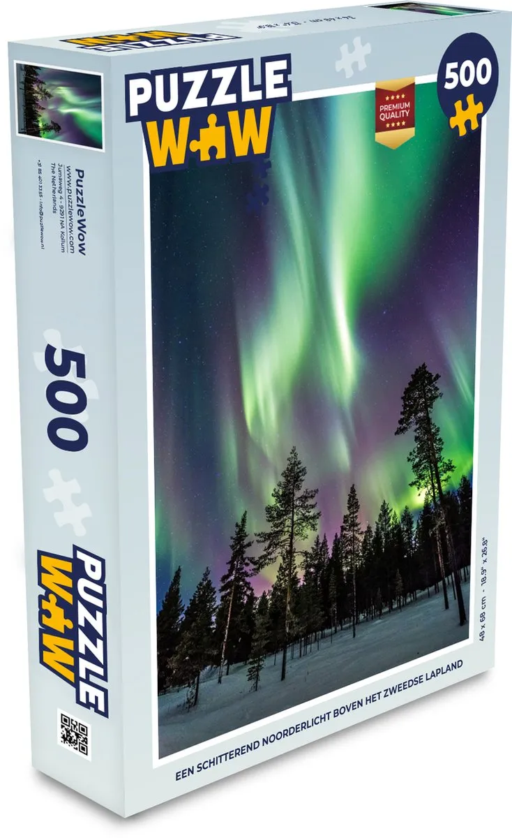 PuzzleWow Lapland Legpuzzel 500 Stuks - Multicolor