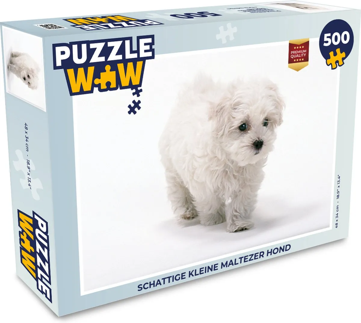 PuzzleWow Maltezer Hond Legpuzzel 500 Stuks
