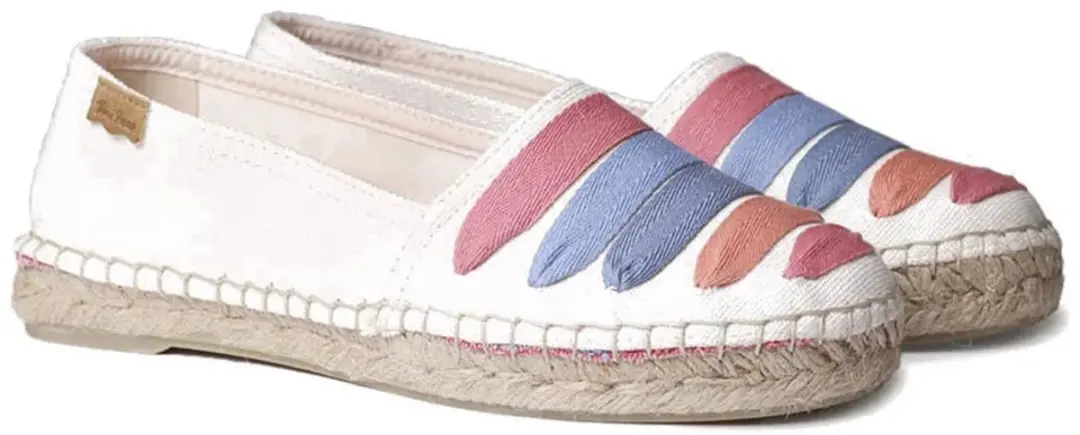Platte espadrilles voor dames met linten