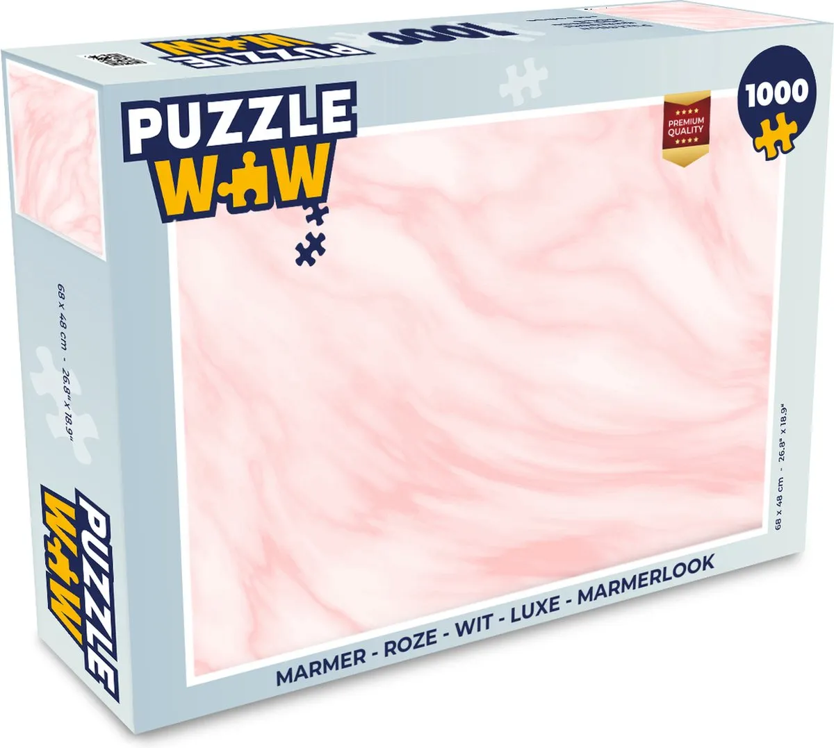 PuzzleWow Marmerlook Legpuzzel 1000 Stuks - Multicolor