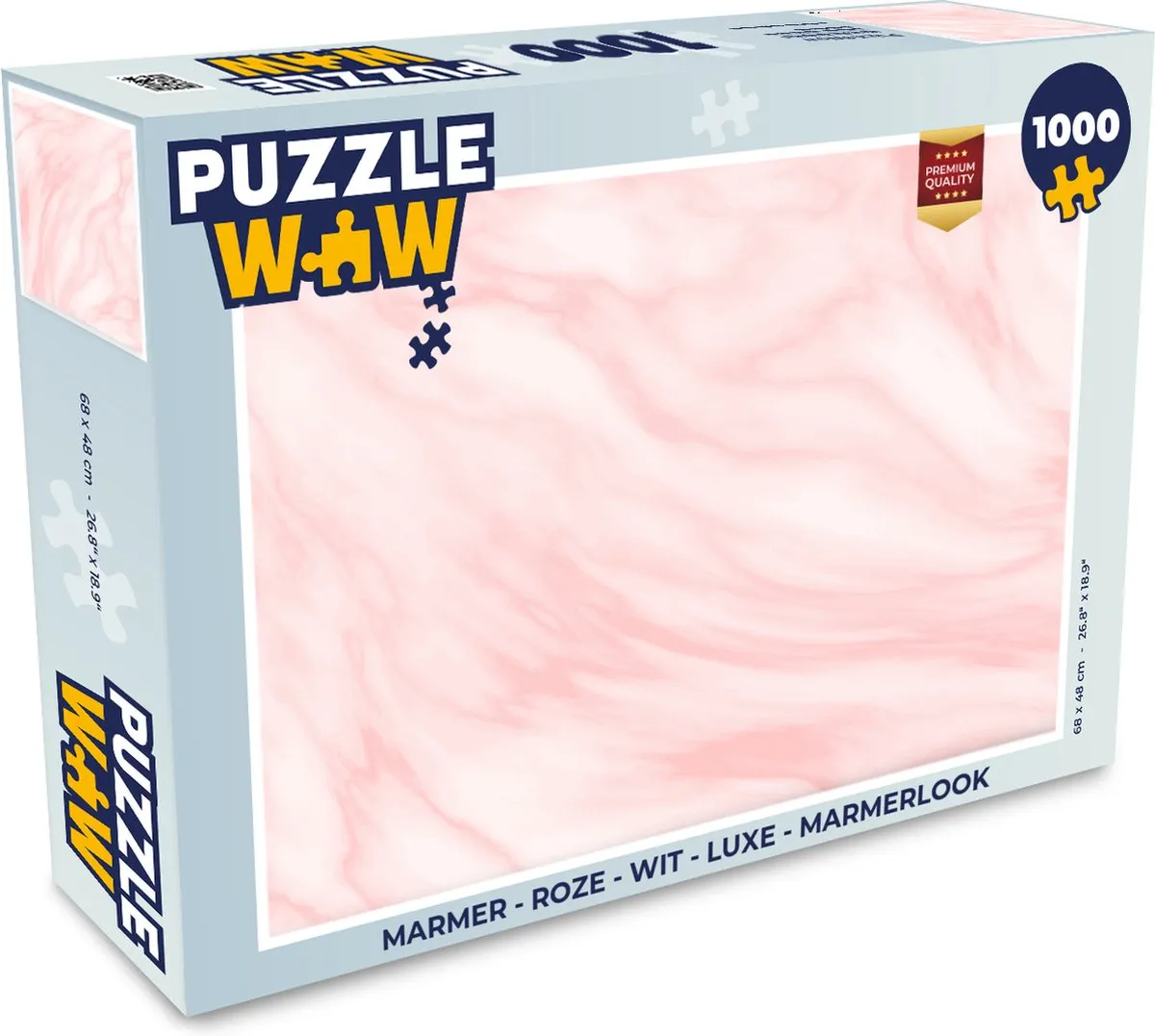 PuzzleWow Marmerlook Legpuzzel 1000 Stuks - Multicolor