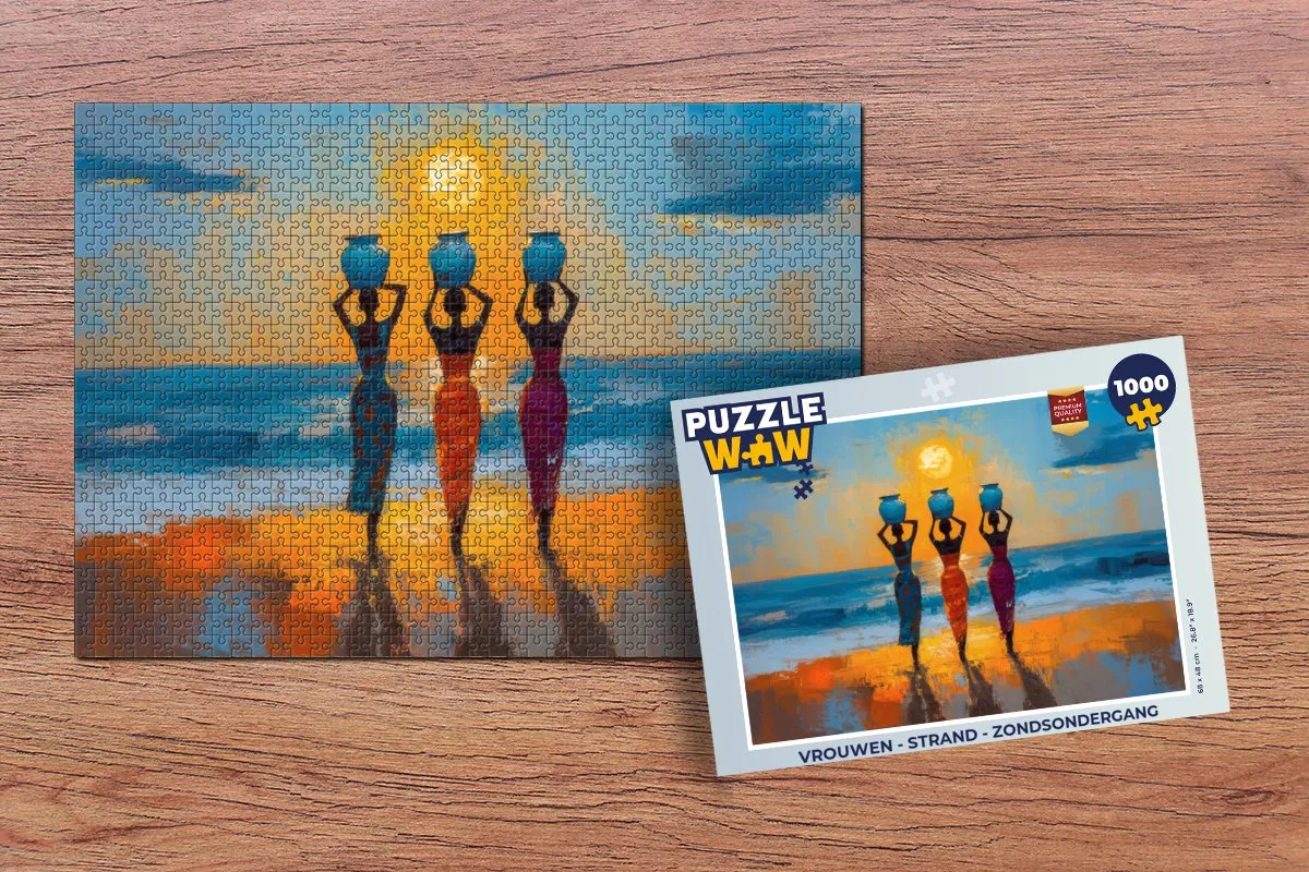 PuzzleWow Strand Zonsondergang Legpuzzel 1000 Stuks