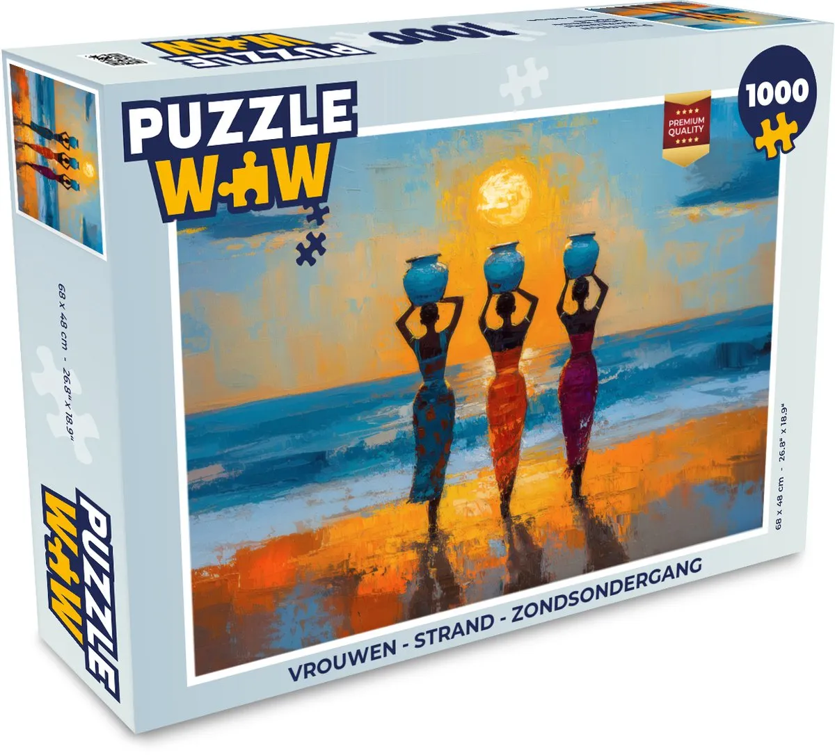 PuzzleWow Strand Zonsondergang Legpuzzel 1000 Stuks