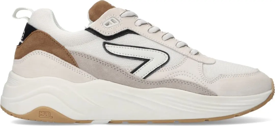 HUB Glide off white/cognac/Dark Coffee