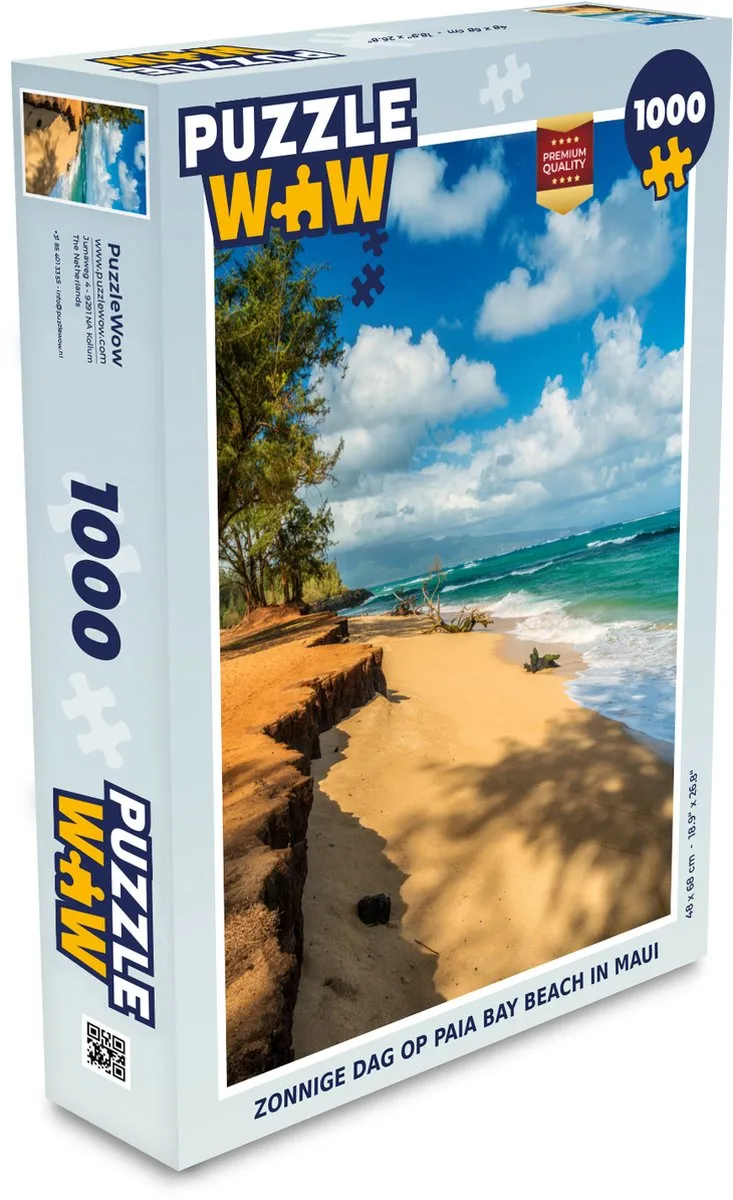 PuzzleWow Legpuzzel Zonnige Dag op Paia Bay Maui 1000 Stuks