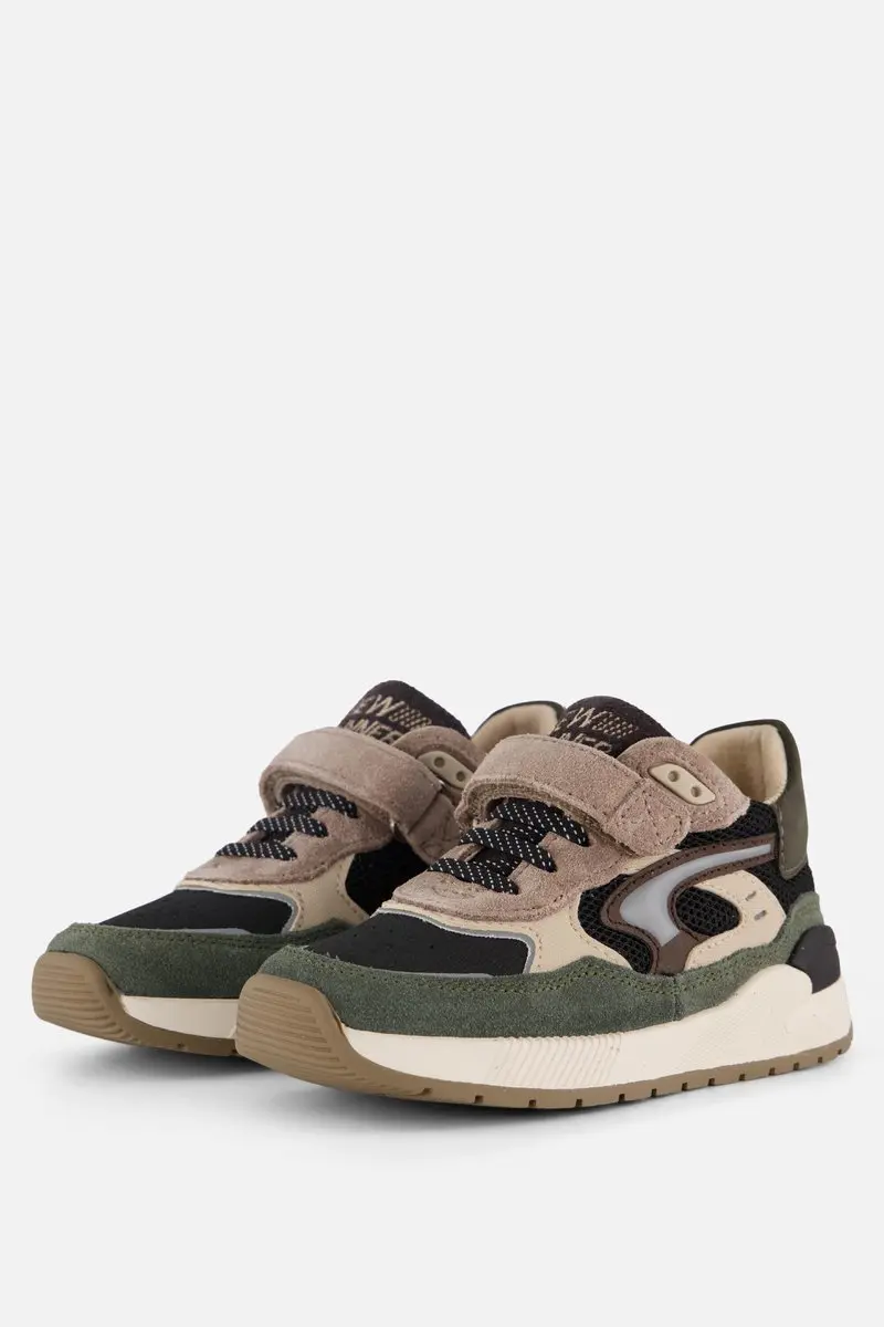 Shoesme Trainer Sneakers groen Leer