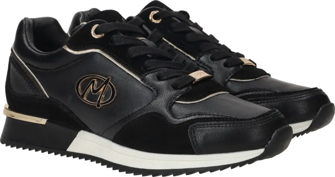 Mexx Plixy Ellen Sneaker MIKE1007043W.1111 - Maat 36 - Zwart/Goud - afbeelding 3 van 6