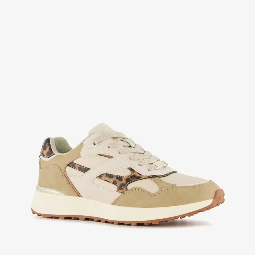 XX by Mexx dames sneakers met luipaardprint beige