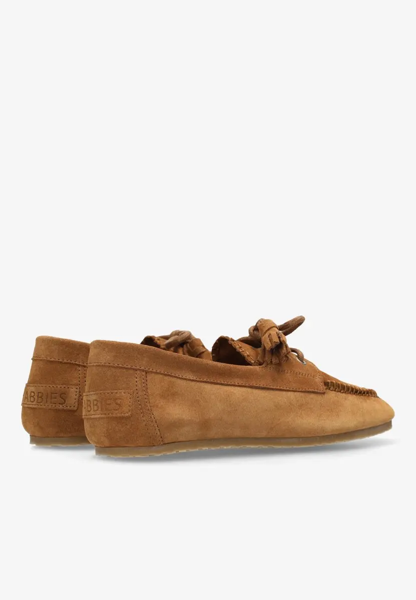 Shabbies Amsterdam Ciska Mocca Mocassin Suède - Cognac - afbeelding 2 van 6
