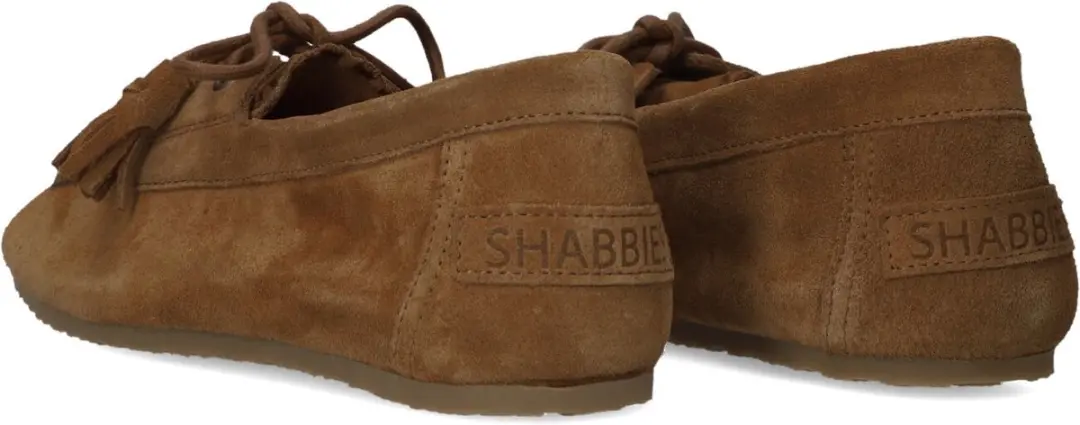 Shabbies Amsterdam Ciska Mocca Mocassin Suède - Cognac - afbeelding 3 van 6