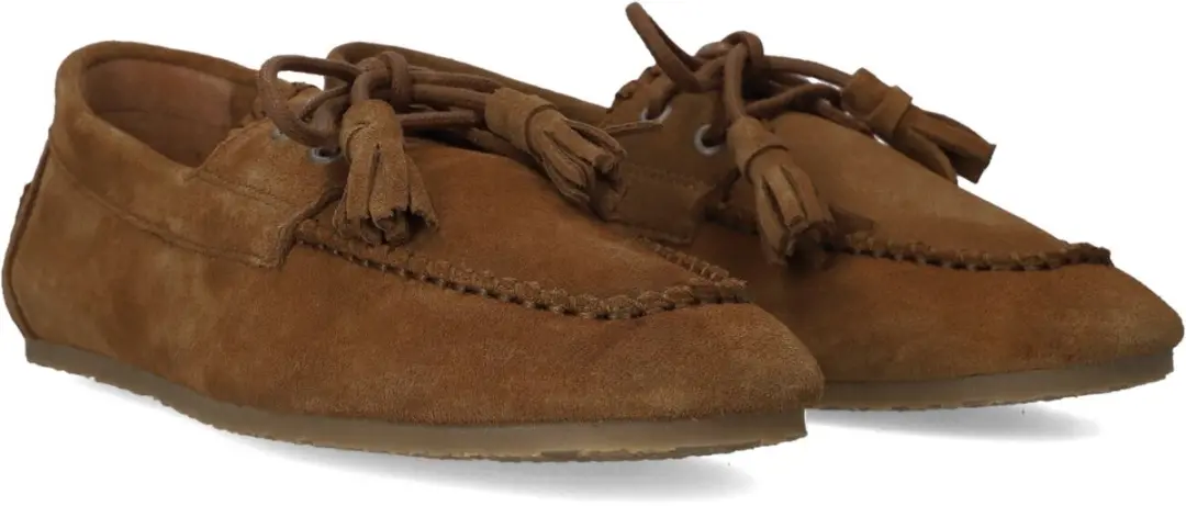 Shabbies Amsterdam Ciska Mocca Mocassin Suède - Cognac - afbeelding 6 van 6