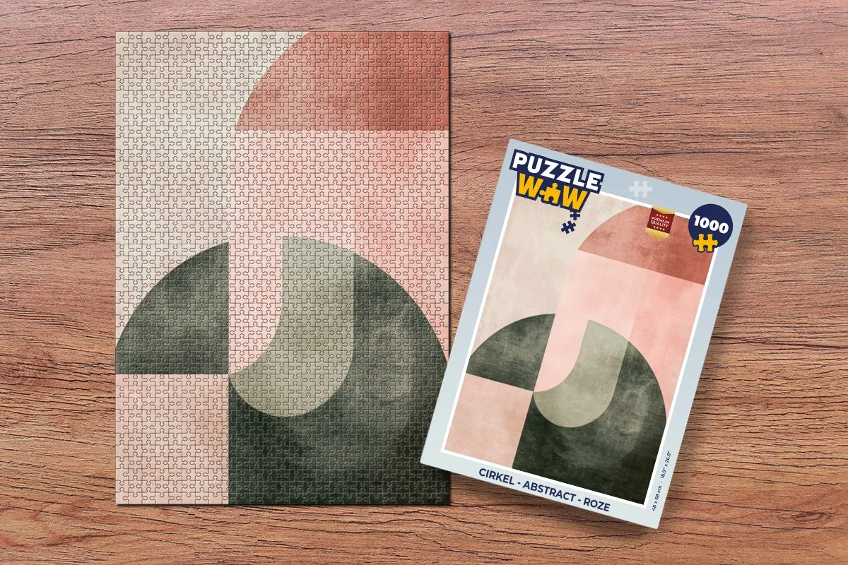 PuzzleWow Abstract Legpuzzel 1000 Stuks - Roze