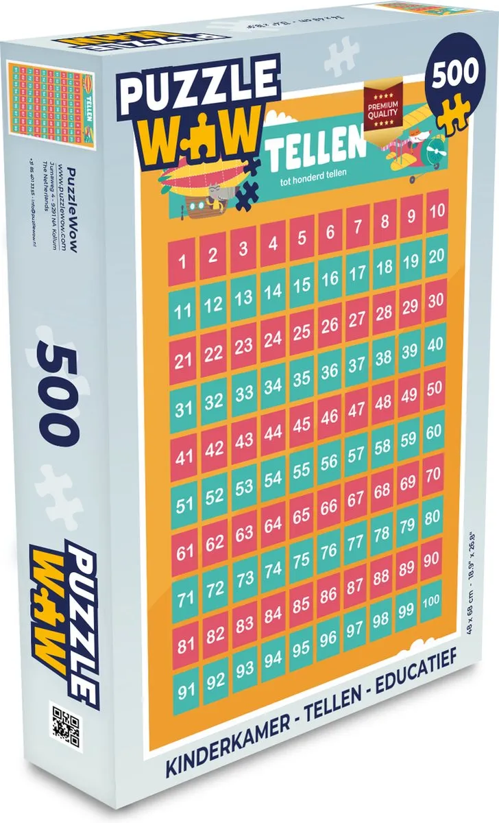 PuzzleWow Educatieve Legpuzzel 500 Stuks - Multicolor