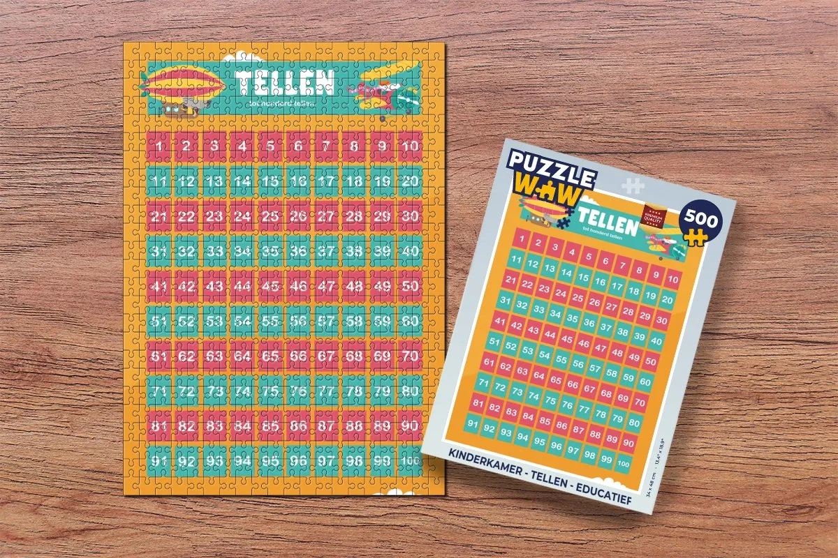 PuzzleWow Educatieve Legpuzzel 500 Stuks - Multicolor