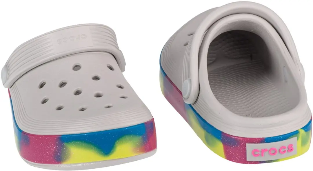 Crocs Off Court Glitter Band Kids Clog 209714-1FS - Grijs