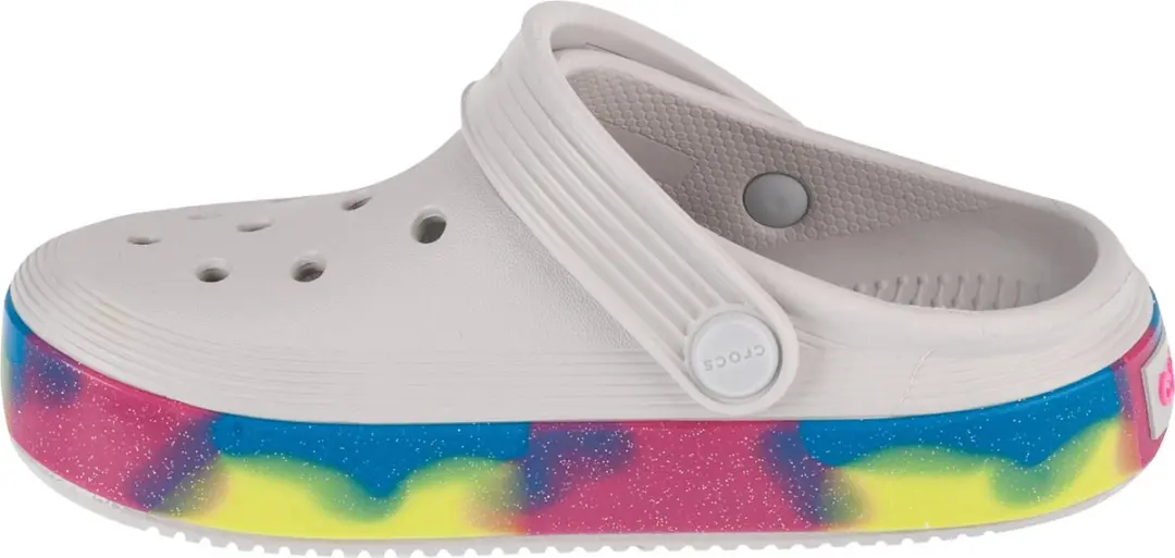 Crocs Off Court Glitter Band Kids Clog 209714-1FS - Grijs