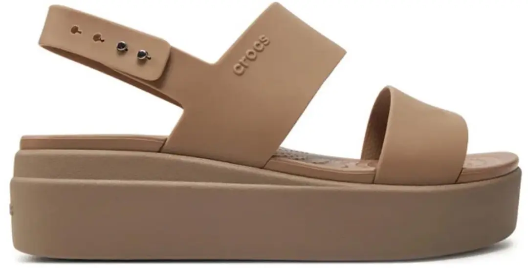 Crocs Brooklyn Low Wedge Sandalen - Latte/Mushroom - afbeelding 6 van 6