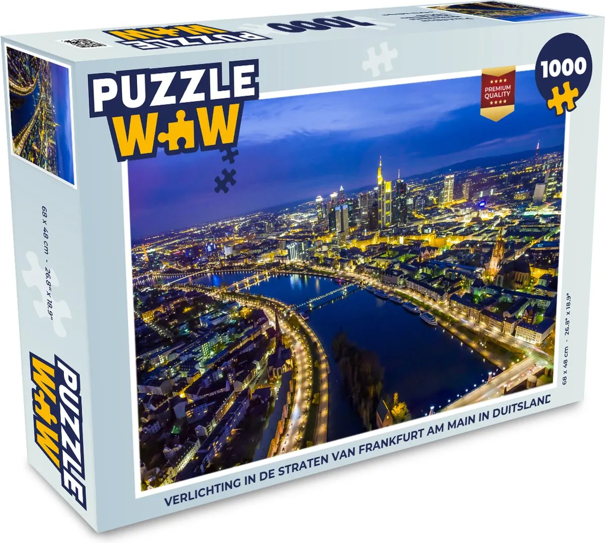 PuzzleWow Frankfurt Legpuzzel 1000 Stuks - Multicolor
