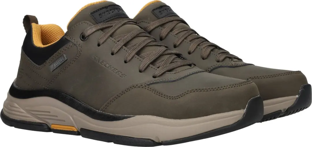 Skechers Benago Hombre Waterproof Wandelschoenen - Groen - afbeelding 3 van 6