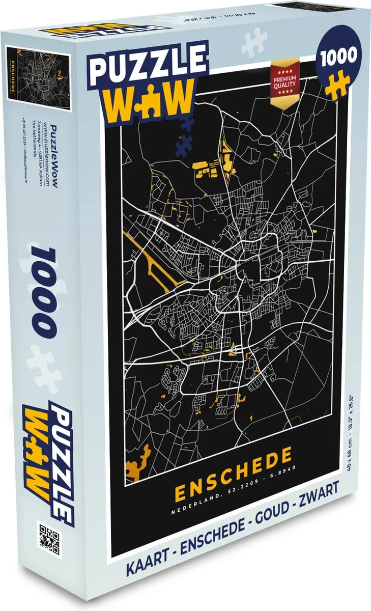 PuzzleWow Enschede Legpuzzel 1000 Stuks - Multicolor
