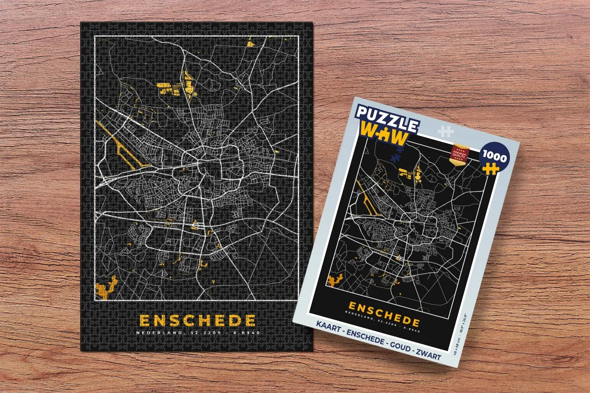 PuzzleWow Enschede Legpuzzel 1000 Stuks - Multicolor