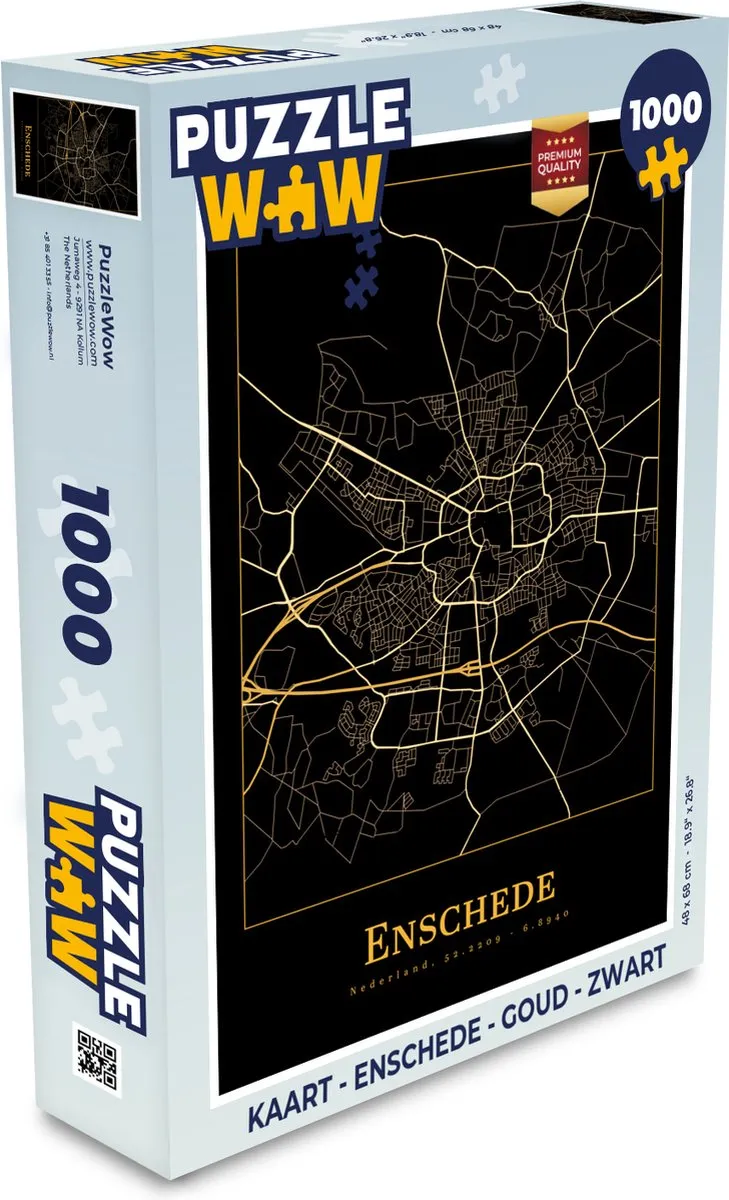 PuzzleWow Enschede Legpuzzel 1000 Stuks - Multicolor