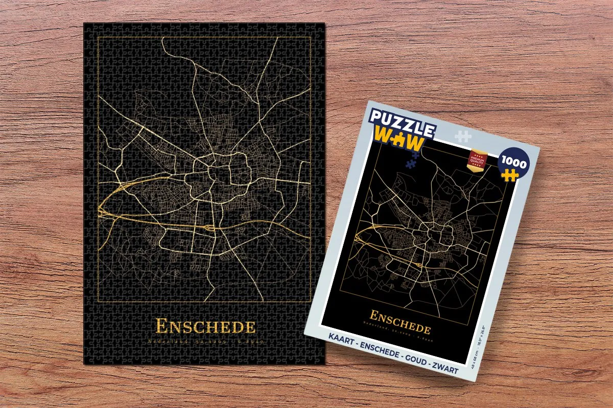 PuzzleWow Enschede Legpuzzel 1000 Stuks - Multicolor