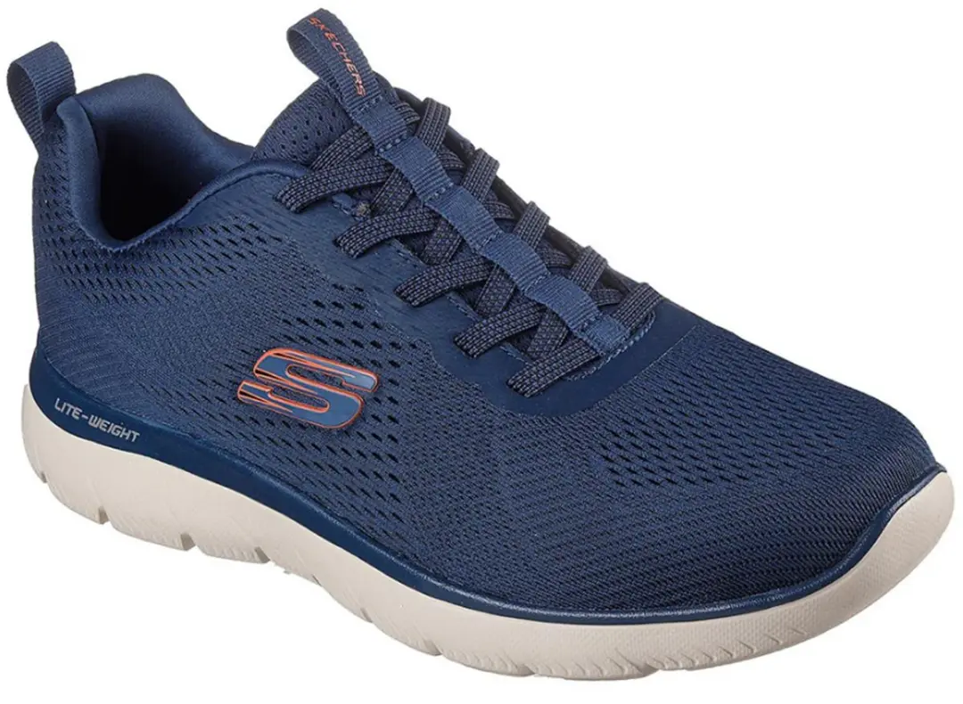 Skechers Summits Eckler Slip-ins Sneakers - Navy/Orange - afbeelding 6 van 6