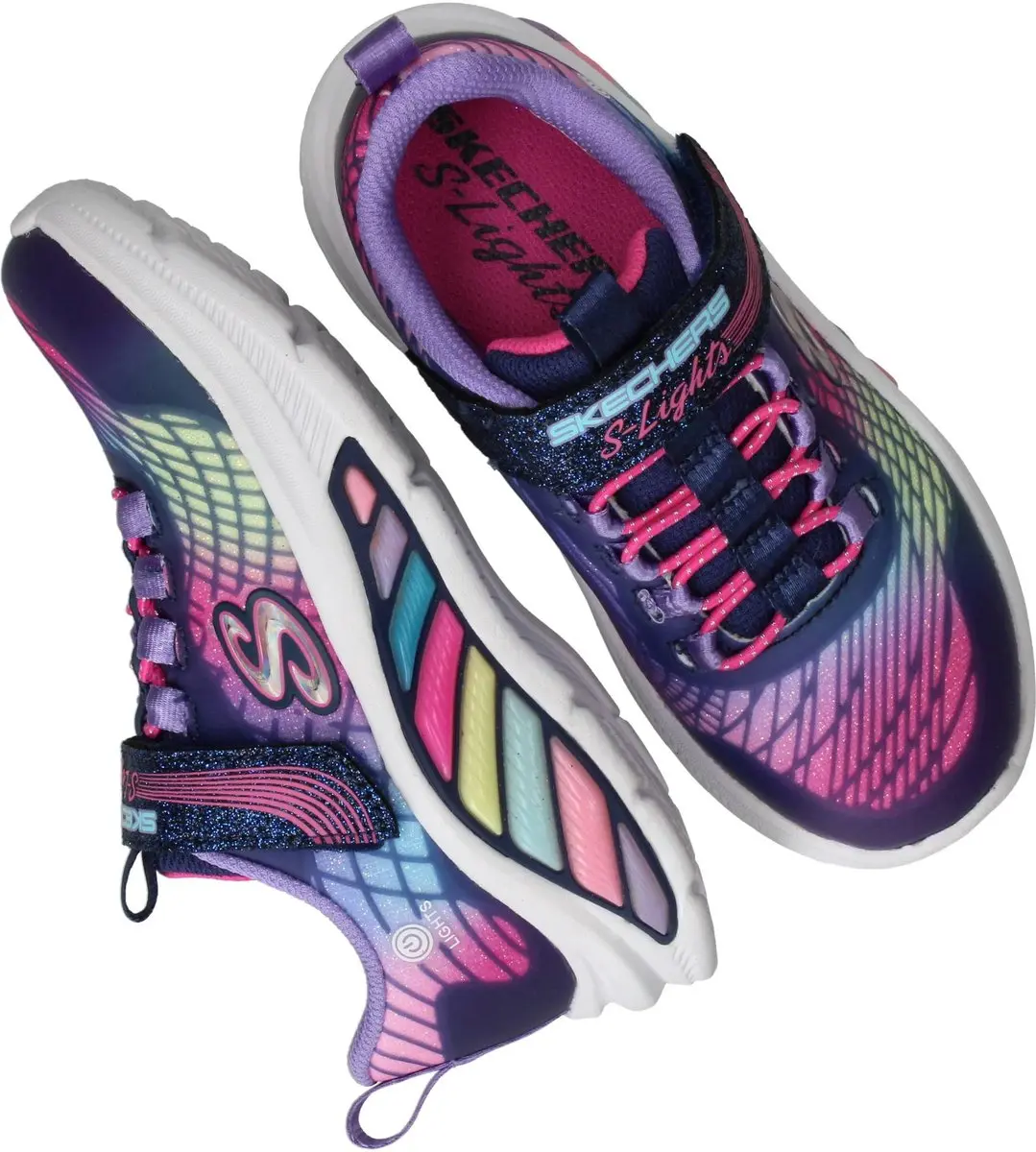 Skechers Rainbow Cruisers Meisjes Sneakers 032214 - Navy - afbeelding 6 van 6