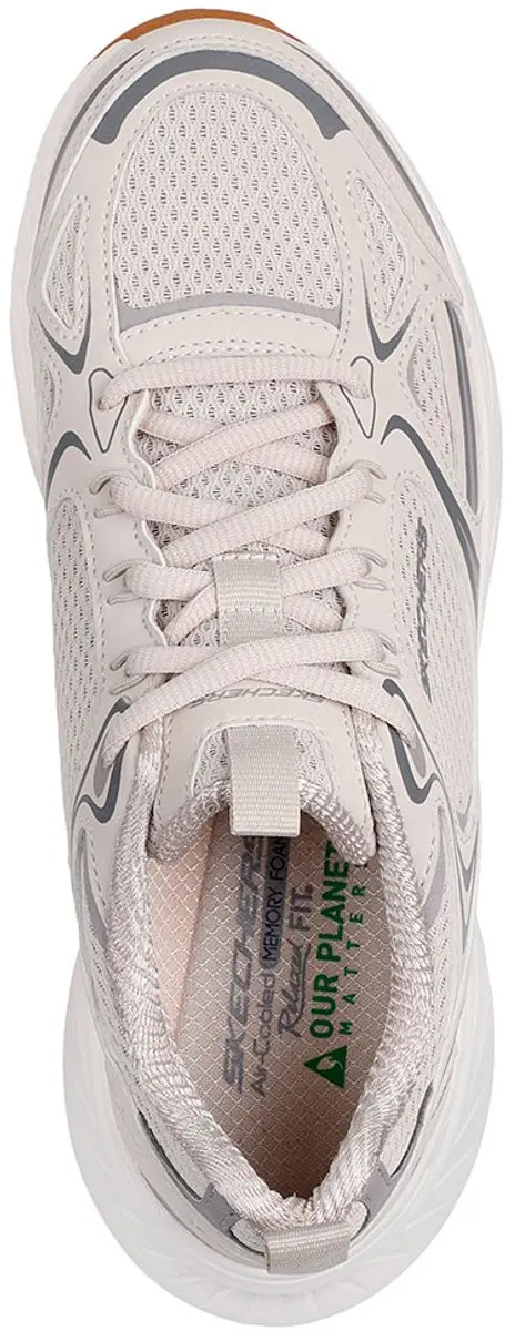 Skechers Edgeride Silver Eclipse Dames Sneakers - 37 - Wit