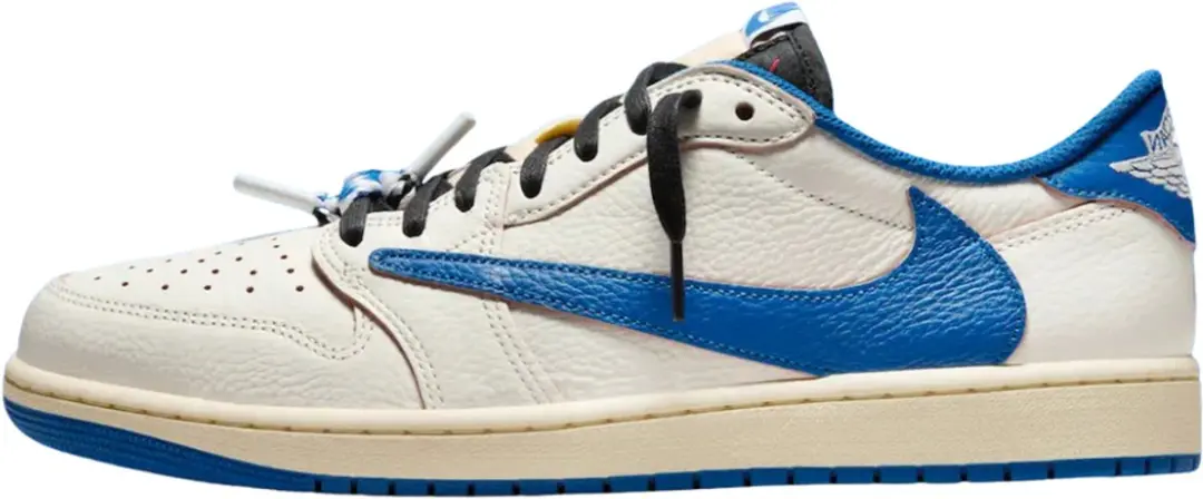 Jordan 1 Retro Low OG SP Fragment x Travis Scott Sail Military Blue