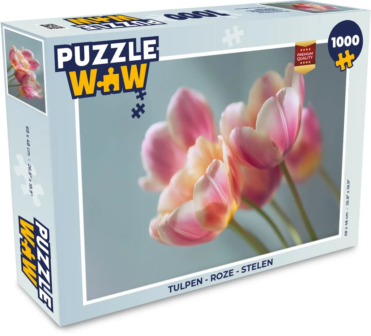 PuzzleWow Legpuzzel Tulpen Roze 1000 Stuks