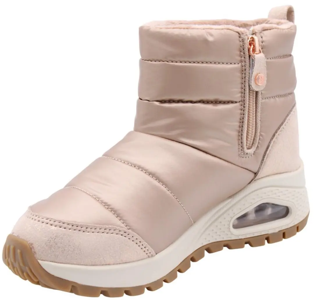 Skechers Uno Rugged Puffer Daze dames enkellaars roségoud