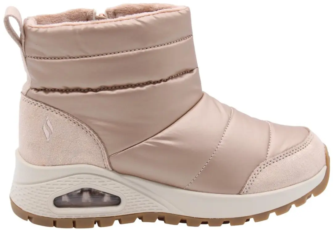 Skechers Uno Rugged Puffer Daze dames enkellaars roségoud