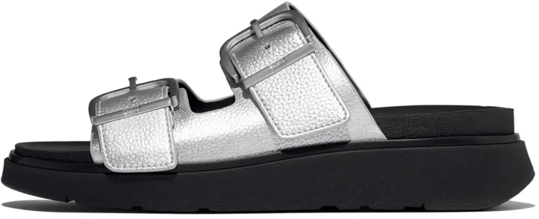 Hakken met gesp van fijn leer dames FitFlop Gen-FF Buckle Tumbled
