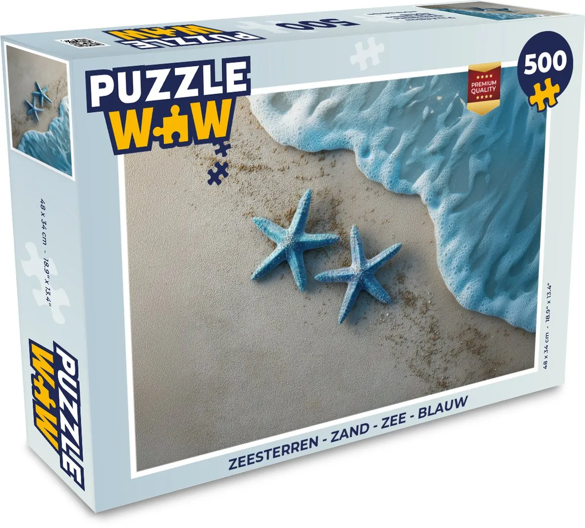 PuzzleWow Zeesterren Blauw Legpuzzel 500 Stuks