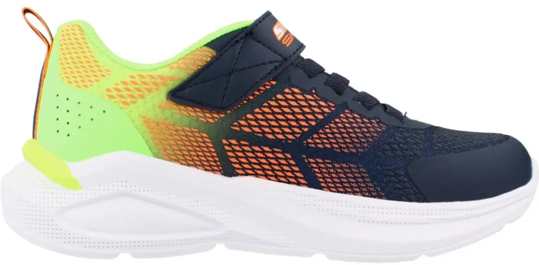 Skechers Kinderen Microspec Max Velocity Sneakers 404110L NVLM Navy Lime