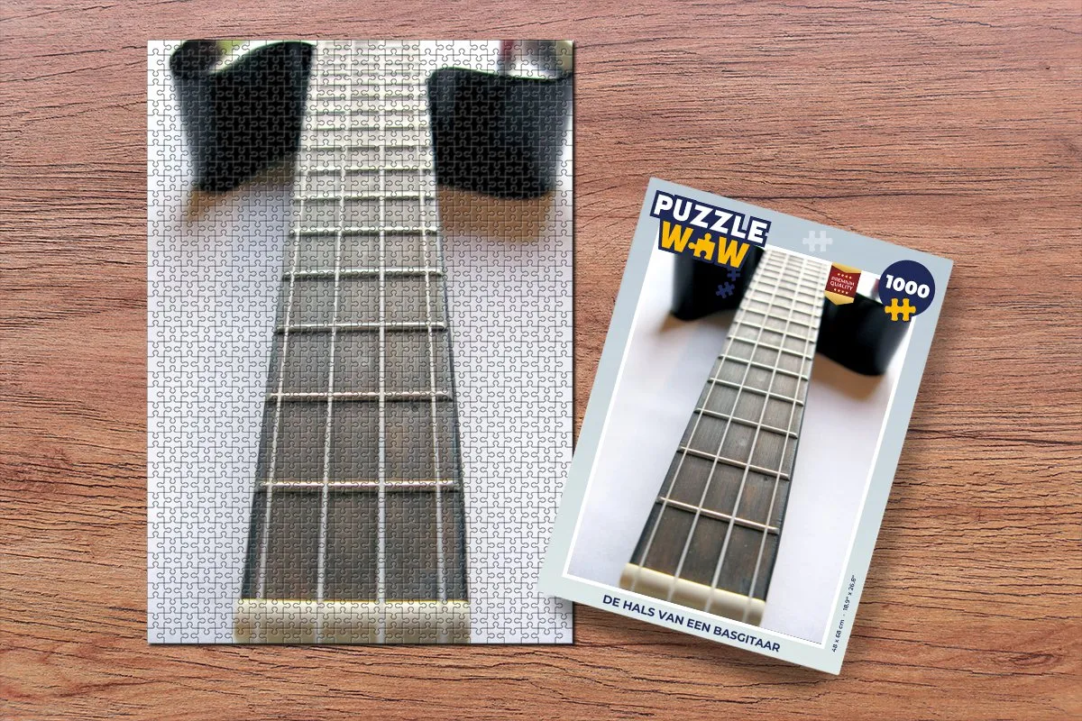 PuzzleWow Basgitaar Puzzel 1000 Stuks - Multicolor