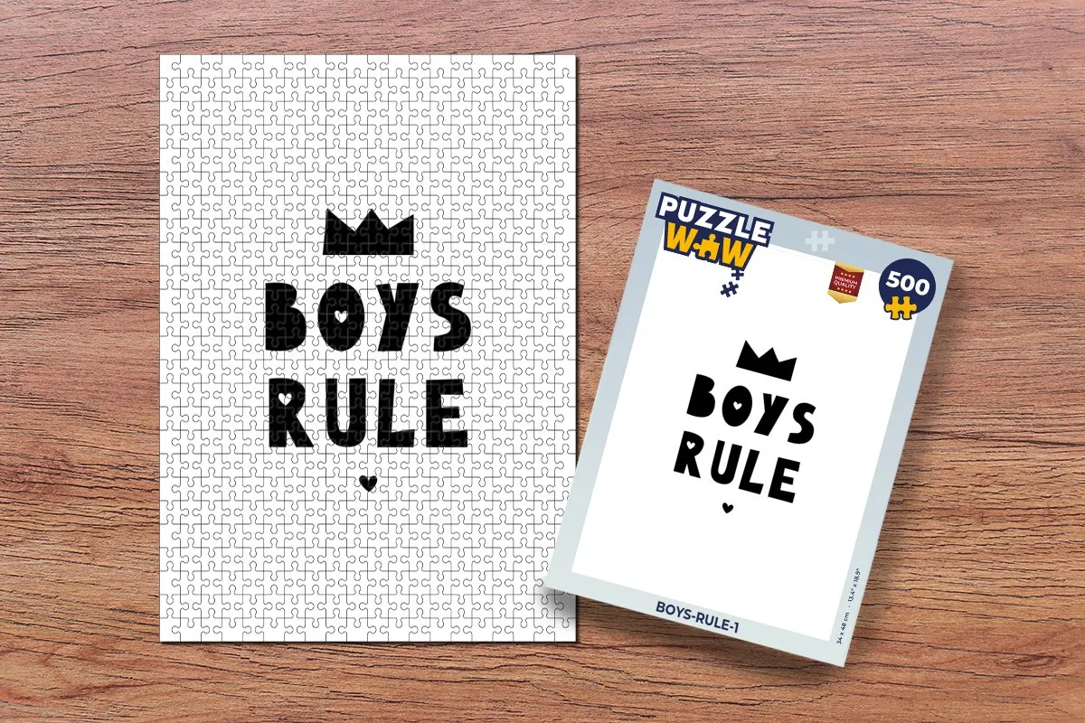 PuzzleWow Puzzel Boys Rule 500 Stuks - Multicolor