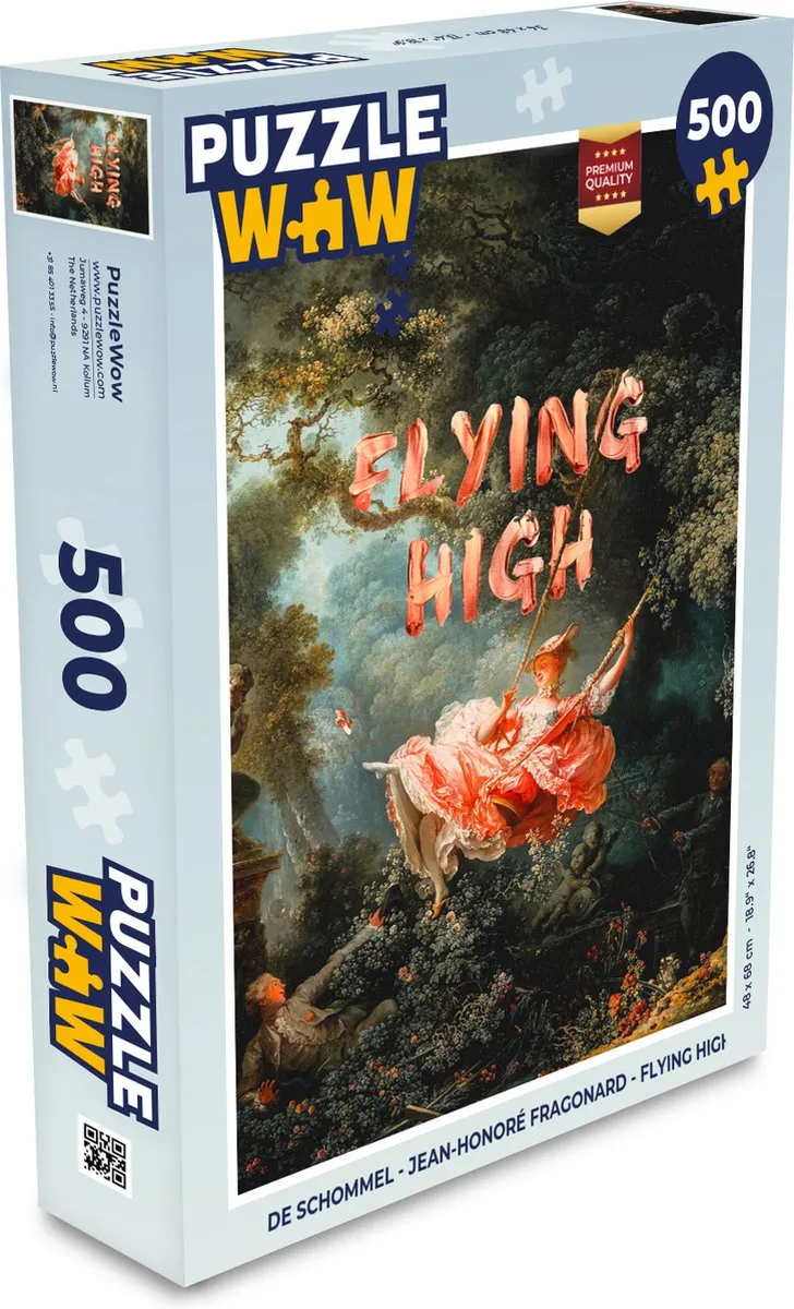 PuzzleWow De Schommel Jean-Honoré Fragonard Legpuzzel 500 Stuks