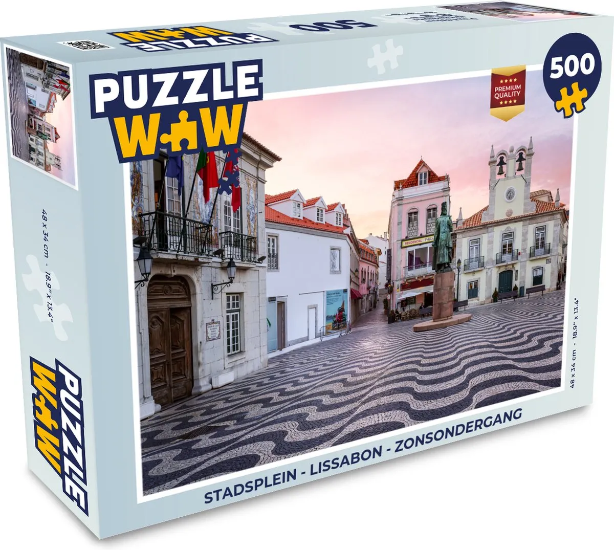 PuzzleWow Lissabon Zonsondergang Legpuzzel 500 Stuks