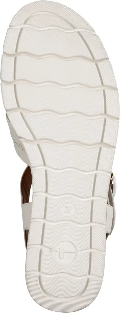 Tamaris Core Dames Sandalen - Maat 40 - Wit Leer - afbeelding 4 van 6