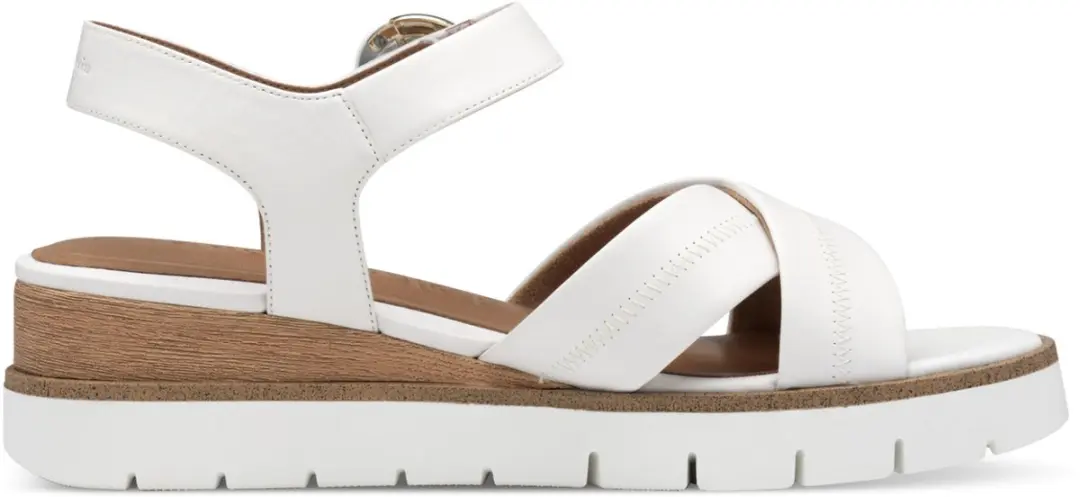 Tamaris Core Dames Sandalen - Maat 40 - Wit Leer - afbeelding 2 van 6