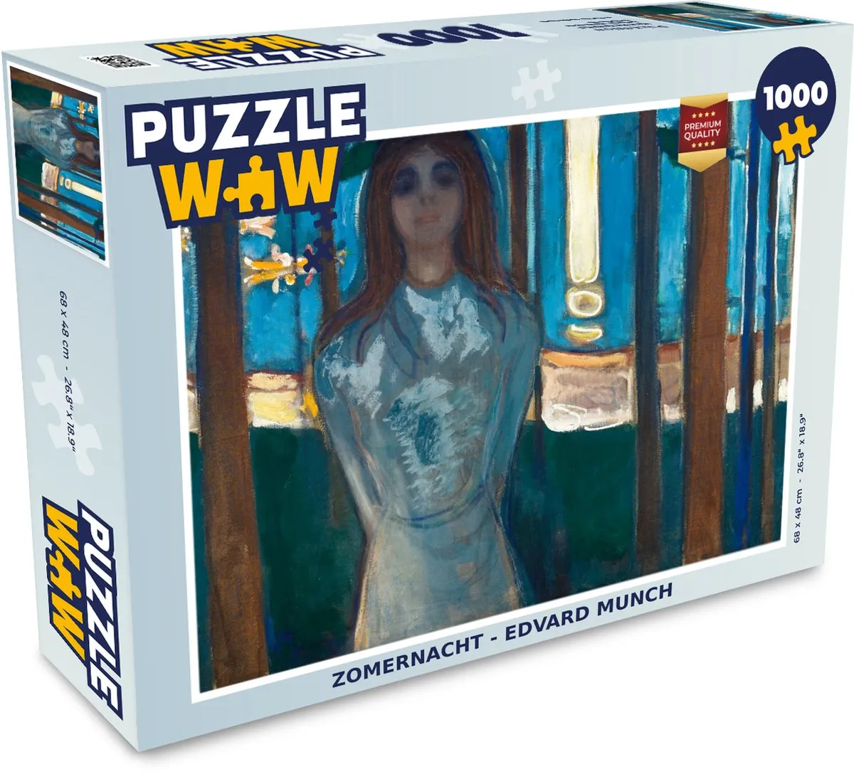 PuzzleWow Zomernacht Legpuzzel Edvard Munch 1000 Stuks