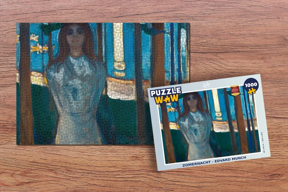 PuzzleWow Zomernacht Legpuzzel Edvard Munch 1000 Stuks - Multicolor
