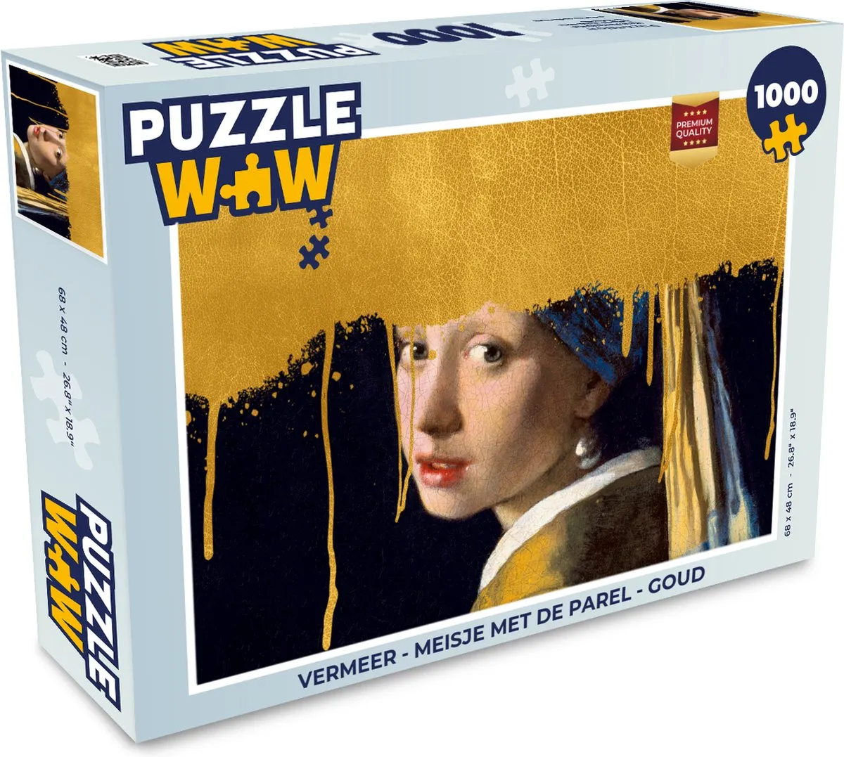 PuzzleWow Vermeer Meisje met de parel Legpuzzel 1000 Stuks